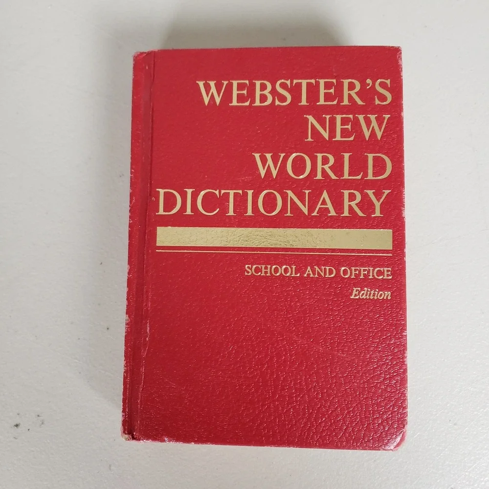Webster's New World Dictionary 1974 Compact School and Office Edition Red HC